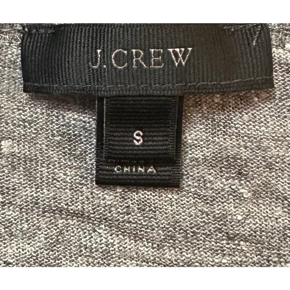 2/$30 J. Crew Pure Linen Flutter Sleeve T-Shirt Gray G6049 Size S - Picture 10 of 13